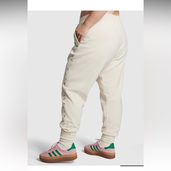 NEW VSPINK IVY FLEECE SKINNY SWEATPANTS SIZE LARGE - Picture 4 of 5